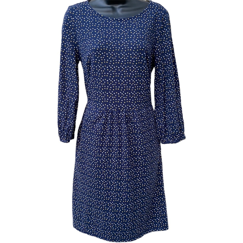 Boden Navy Scattered Stars Odelia Star Printed Cotton Jersey Women’s Size 6R